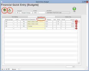 Quick Entry - Budgets 3